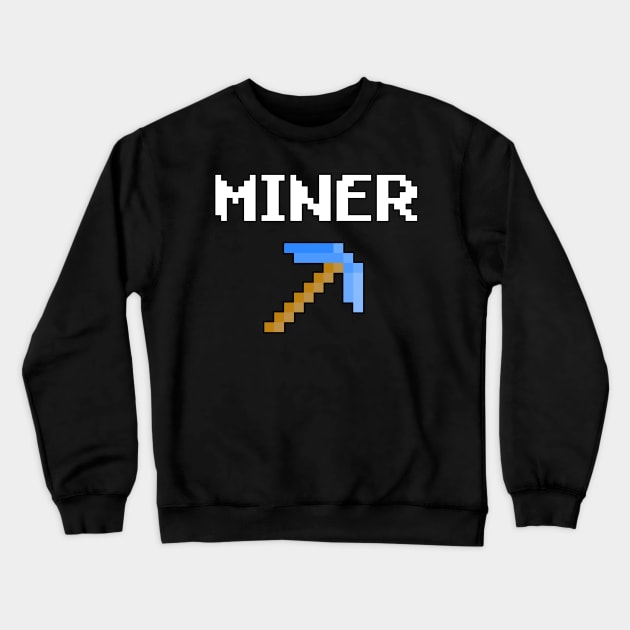 diamond pickaxe miner Crewneck Sweatshirt by Mamon